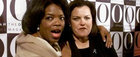 Oprah Winfrey and Rosie O'Donnell at the launch party for "O, The Oprah Magazine" in New York. (Brad Rickerby/Reuters)