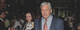 Conrad Black and wife Barbara Amiel in July of 2010, leaving the Dirksen U.S. Courthouse in Chicago. (Terrence Antonio James/Chicago Tribune/MCT)