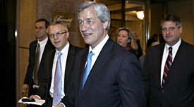 Jamie Dimon after a speech in Chicago in April. (Bloomberg)