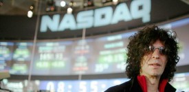 Howard Stern waits to ring the opening bell at Nasdaq in 2006 to mark the launch of his show on Sirius (Bloomberg)