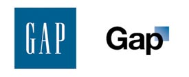 Gap's old and new logos.