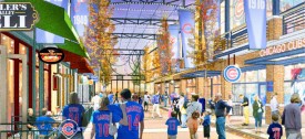 A proposed rendering of the renovations at Wrigley. (Handout)