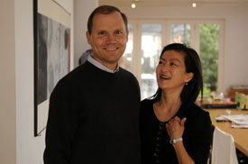Joe and Rika Mansueto at their home in Chicago on May 9, 2008. (Handout)