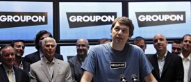 Groupon CEO Andrew Mason speaks at the company's headquarters at 600 W. Chicago Ave., Aug. 31, 2010. (Brian Cassella/Chicago Tribune)