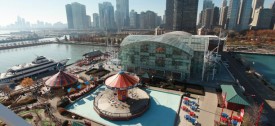 A southwest view from of Navy Pier from the Ferris Wheel, Nov. 9, 2010. (Chris Walker/Chicago Tribune)