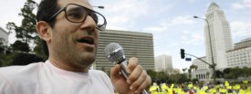 American Apparel owner Dov Charney at a May Day rally protest for immigrant rights in Los Angeles in May of 2009. (Reuters/Mario Anzuoni/Files)