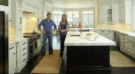 Bill and Giuliana Rancic in their Hinsdale home. (Photo for the Tribune by Nathan Kirkman)