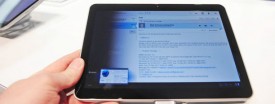 Samsung's Galaxy Tab, one of the company's devices drawing scrutiny from Apple. (Denis Doyle/Bloomberg)
