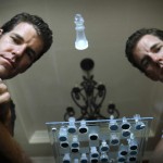 At their Olympic rowing team house in Chula Vista, Calf., Tyler Winkelvoss, left and his identical twin brother Cameron Winklevoss. (Don Bartletti / Los Angeles Times)